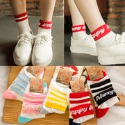 Cuffed English letter two bar socks