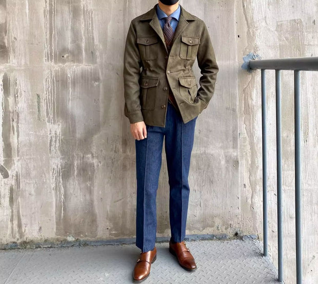 Japanese-style Retro Slim Jacket Men