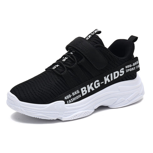 Breathable Mesh Children's White Sneakers