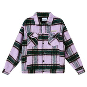 American Street Plaid Stripe Cotton Coat