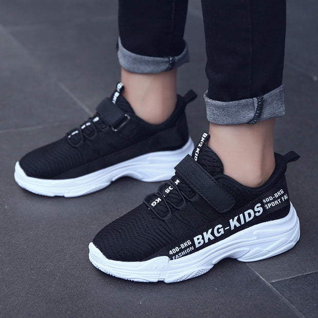 Breathable Mesh Children's White Sneakers