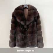 Artificial Fur Purple Sable Thick Warm Jacket