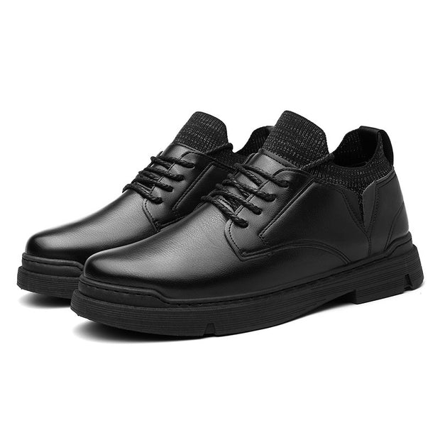 Fashion Round Toe Thick-soled PU Men's Shoes