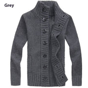 Autumn And Winter Pirate Buckle Stand Collar Men's Sweater