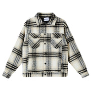 American Street Plaid Stripe Cotton Coat