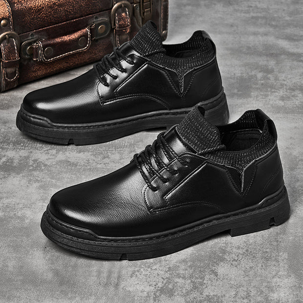 Fashion Round Toe Thick-soled PU Men's Shoes